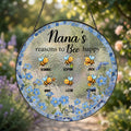 Personalizar Corona 1-6 Abejas Atrapasol con Nombres Colgante para Ventana Decoración del Hogar Regalo del Día de la Madre para Mamá Abuela