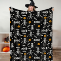 Personalizado lindo baile calabaza calabaza nombre nube suave manta decoración del hogar Halloween regalo para niños familia amigos
