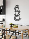 3 Cups of Coffee Wall Metal Decor