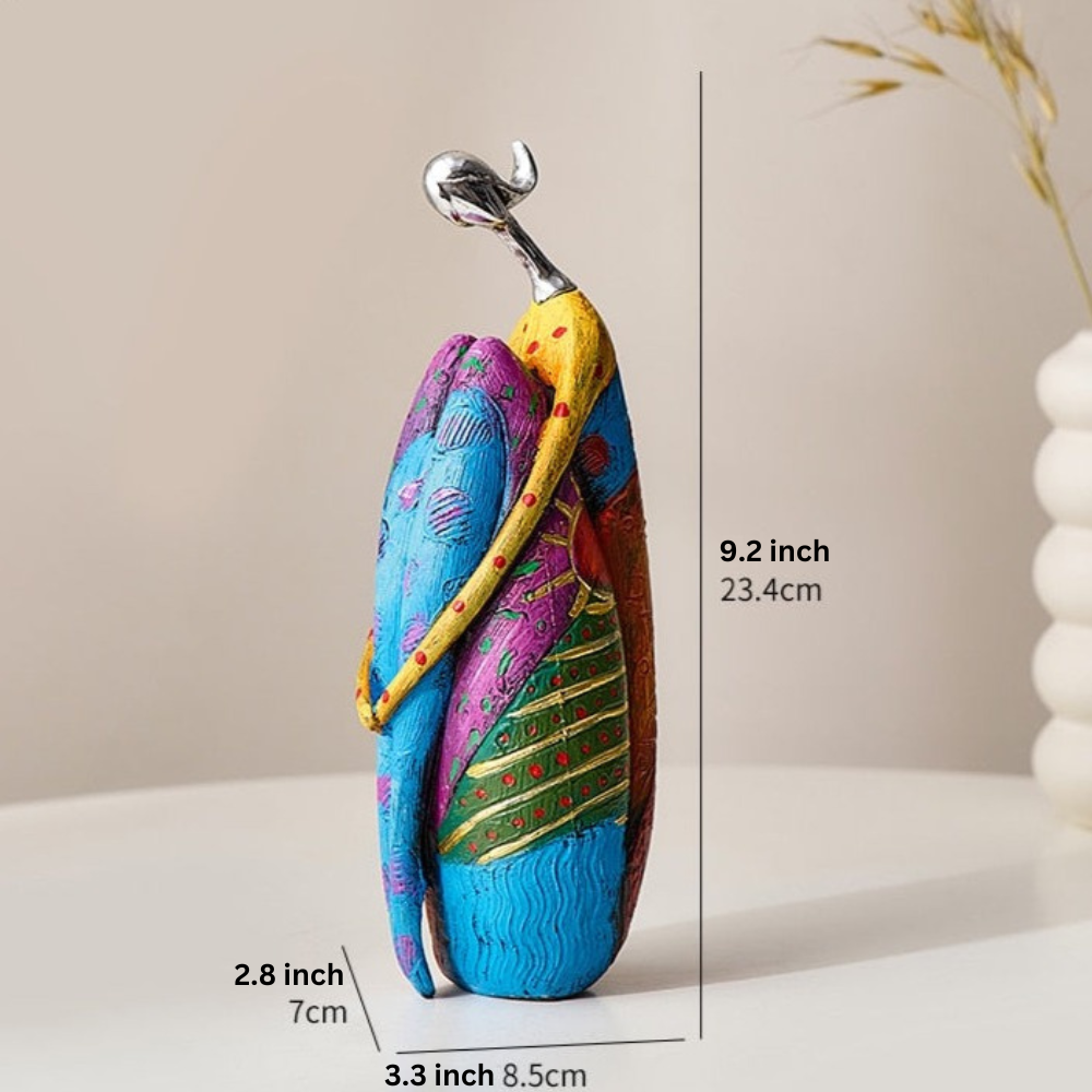 ArtZ® Abstract Colorful Women Sculptures - Sitting