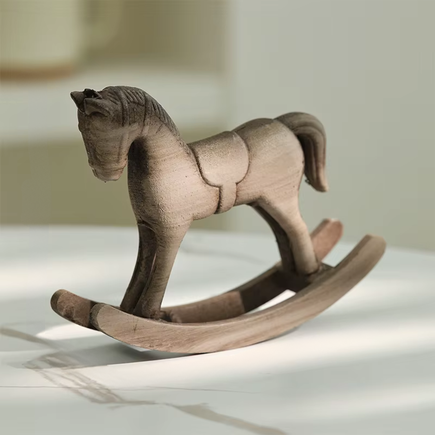 ArtZ® Nordic Gallop Horse Wooden Sculpture - Light Brown