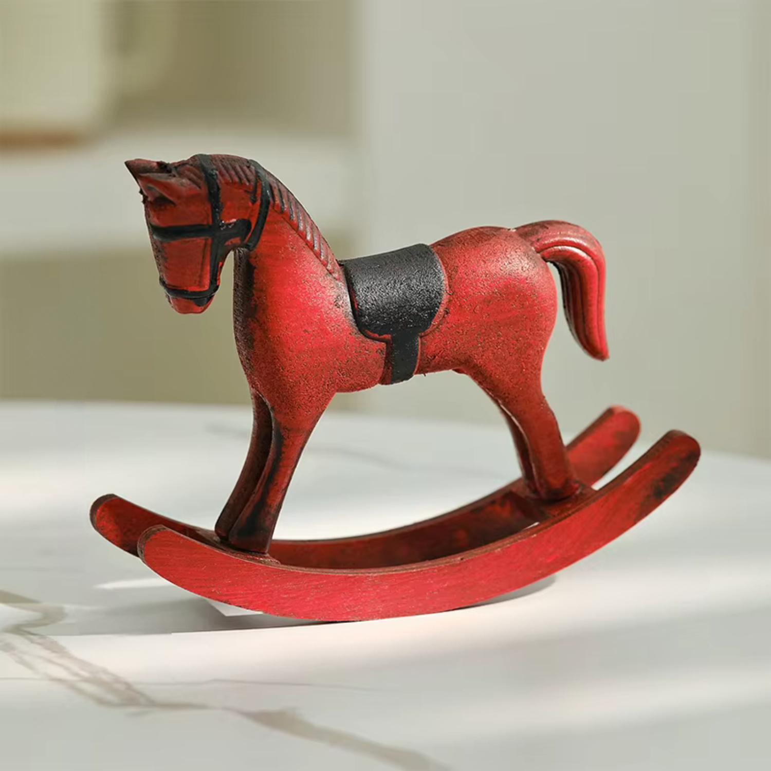 ArtZ® Nordic Gallop Horse Wooden Sculpture - Red
