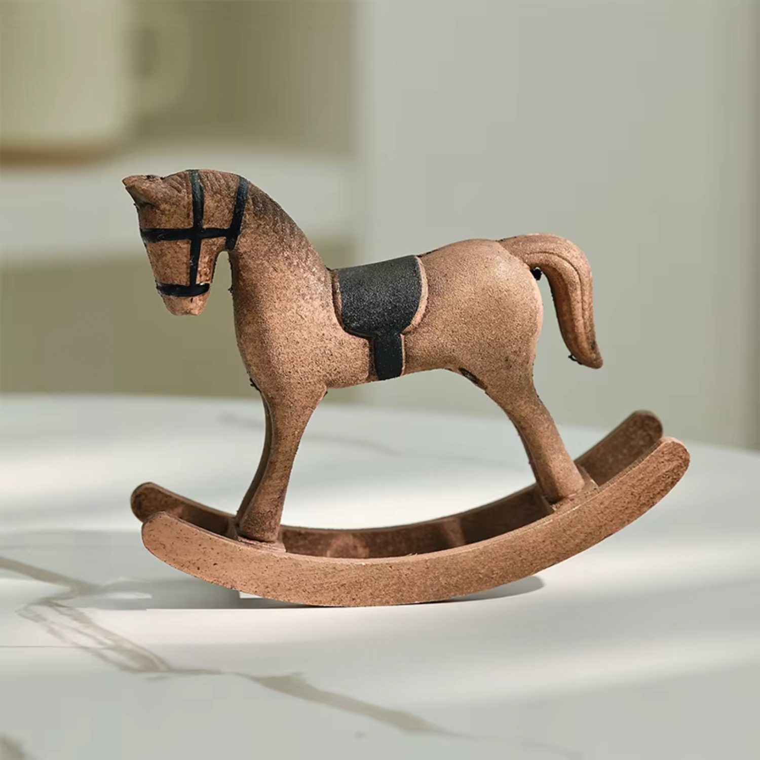 ArtZ® Nordic Gallop Horse Wooden Sculpture - Sandy Brown