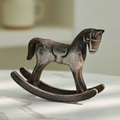 ArtZ® Nordic Gallop Horse Wooden Sculpture - Dark Brown