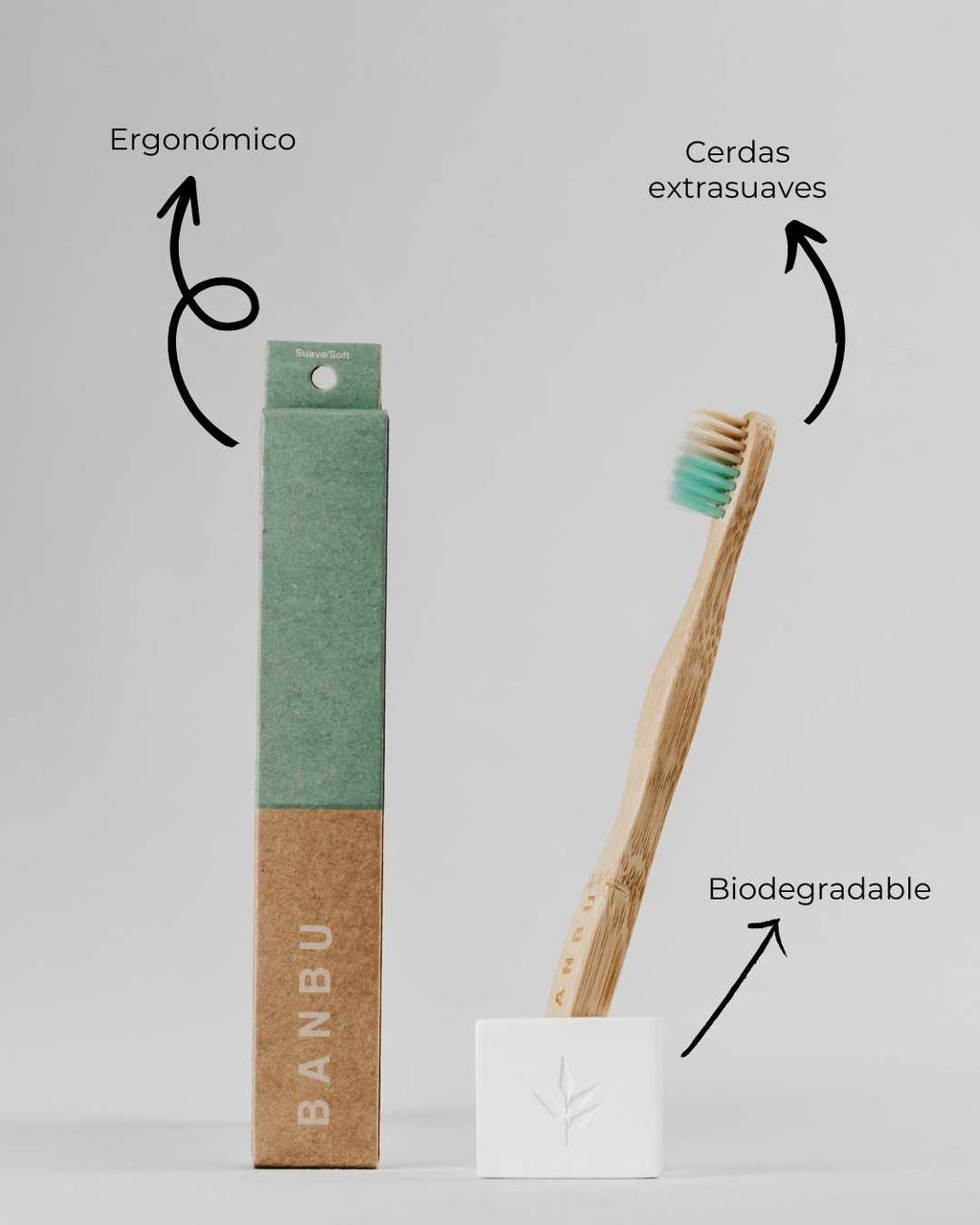 Cepillo de Dientes de Madera Infantil Cerdas Extrasuaves