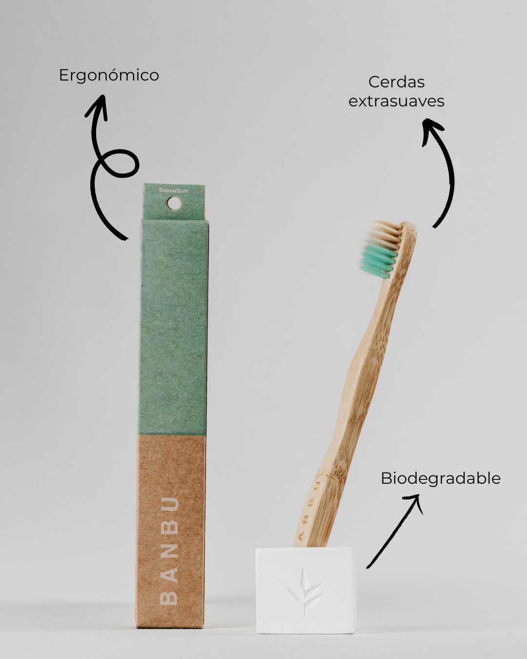 Cepillo de Dientes de Madera Infantil Cerdas Extrasuaves