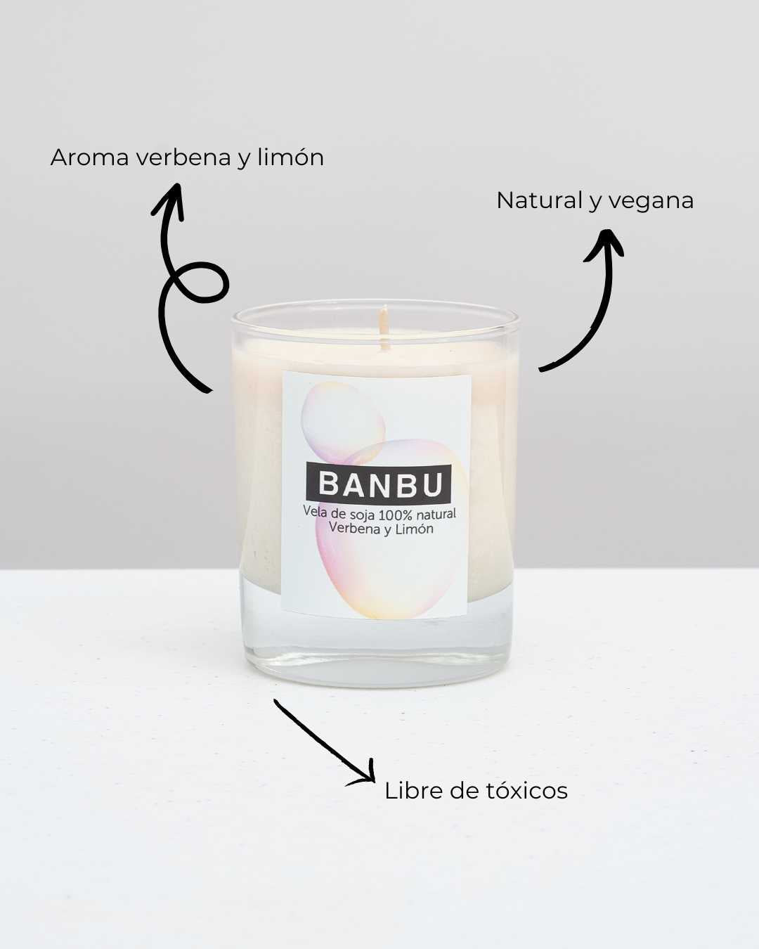 Vela de Soja Natural Aroma Verbena y Limón