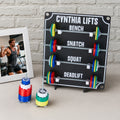 Mini Tablero de Seguimiento de Pesas Personalizado con Texto para Gimnasio en Casa Regalo para Entrenadores Amantes del Fitness