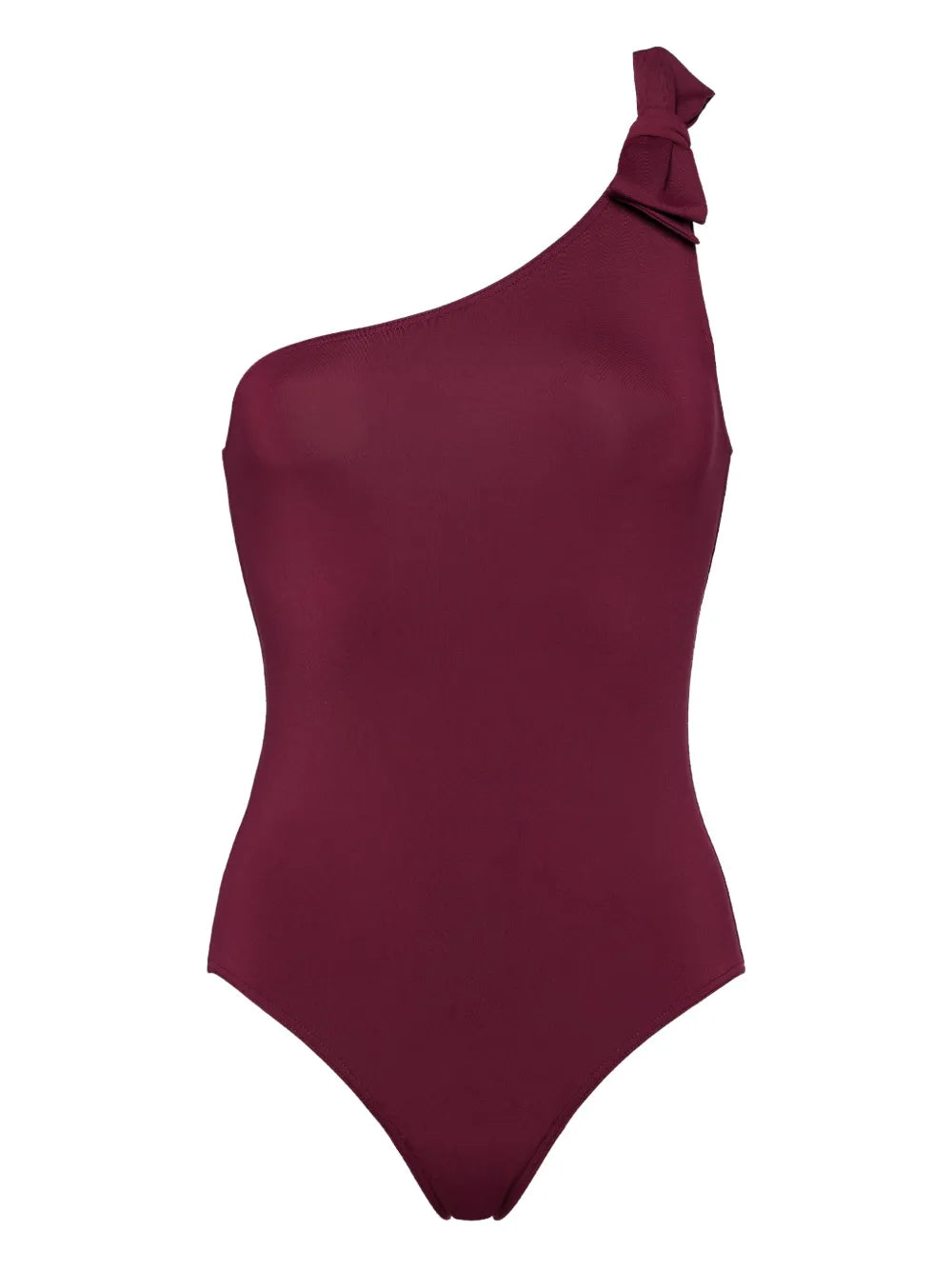 Eres One-Shoulder Bow-Embellished Swimsuit — Purple