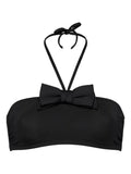 Eres Bow-Detail Bikini Top — Black