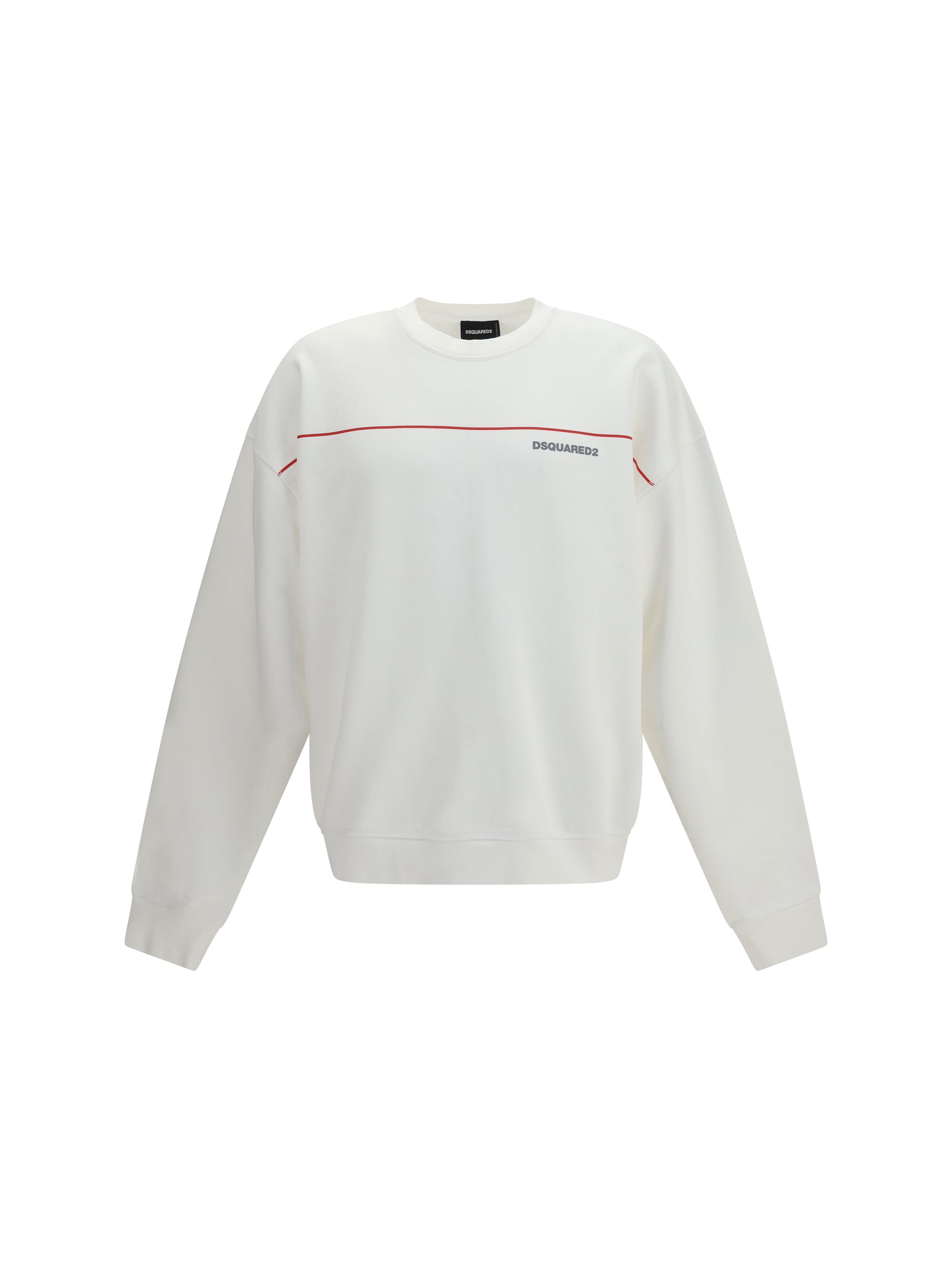 Dsquared2 Logo Print Crew Neck Sweatshirt — White