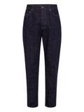 Brunello Cucinelli Logo-Embroidered Jeans — Indigo