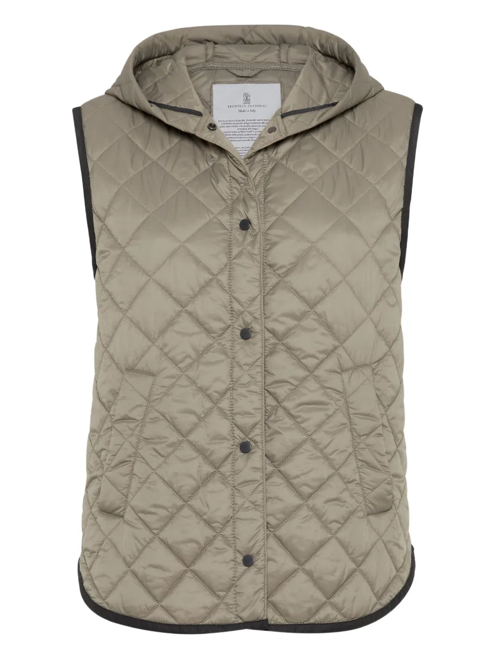 Brunello Cucinelli Quilted Vest — Beige
