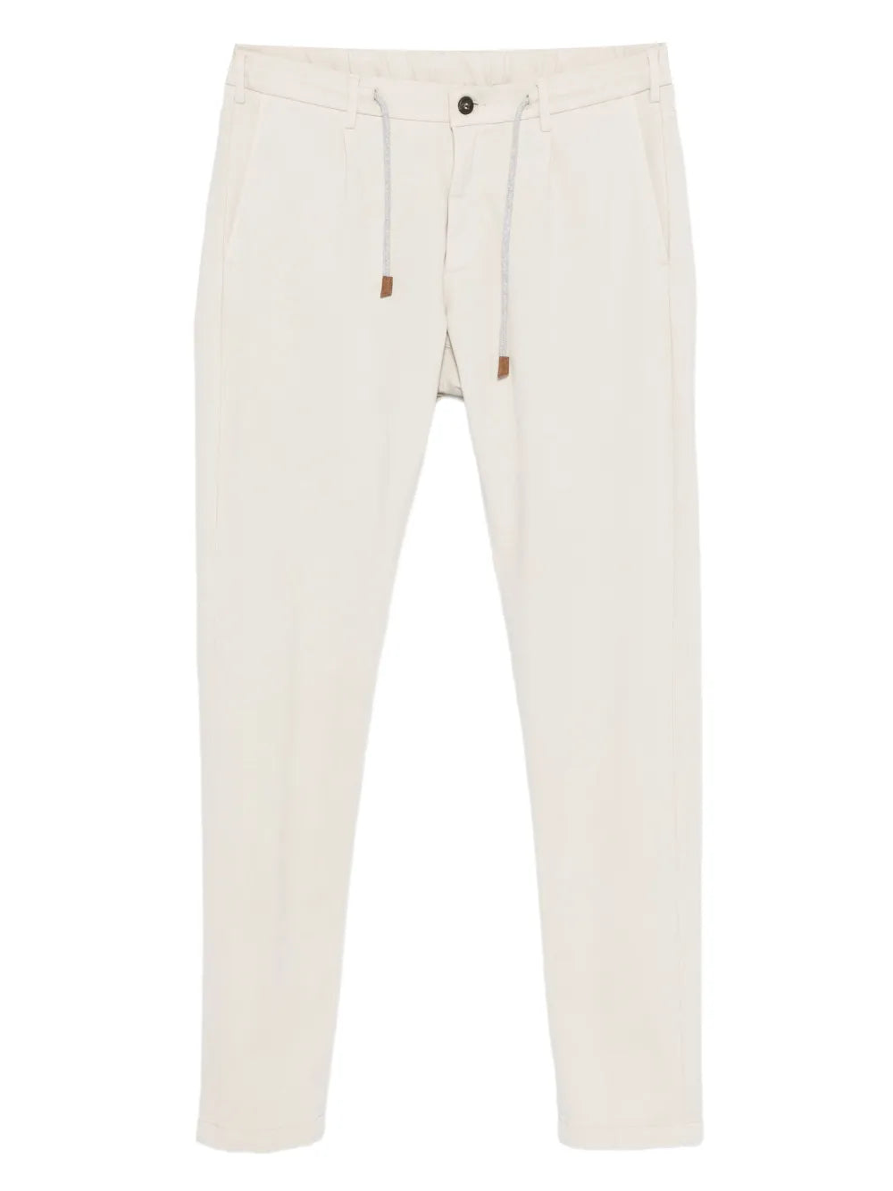 Eleventy Drawstring-Waist Trousers — Beige