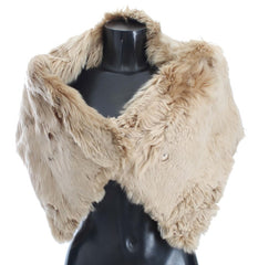 Women's Beige Alpaca Collar Scarf