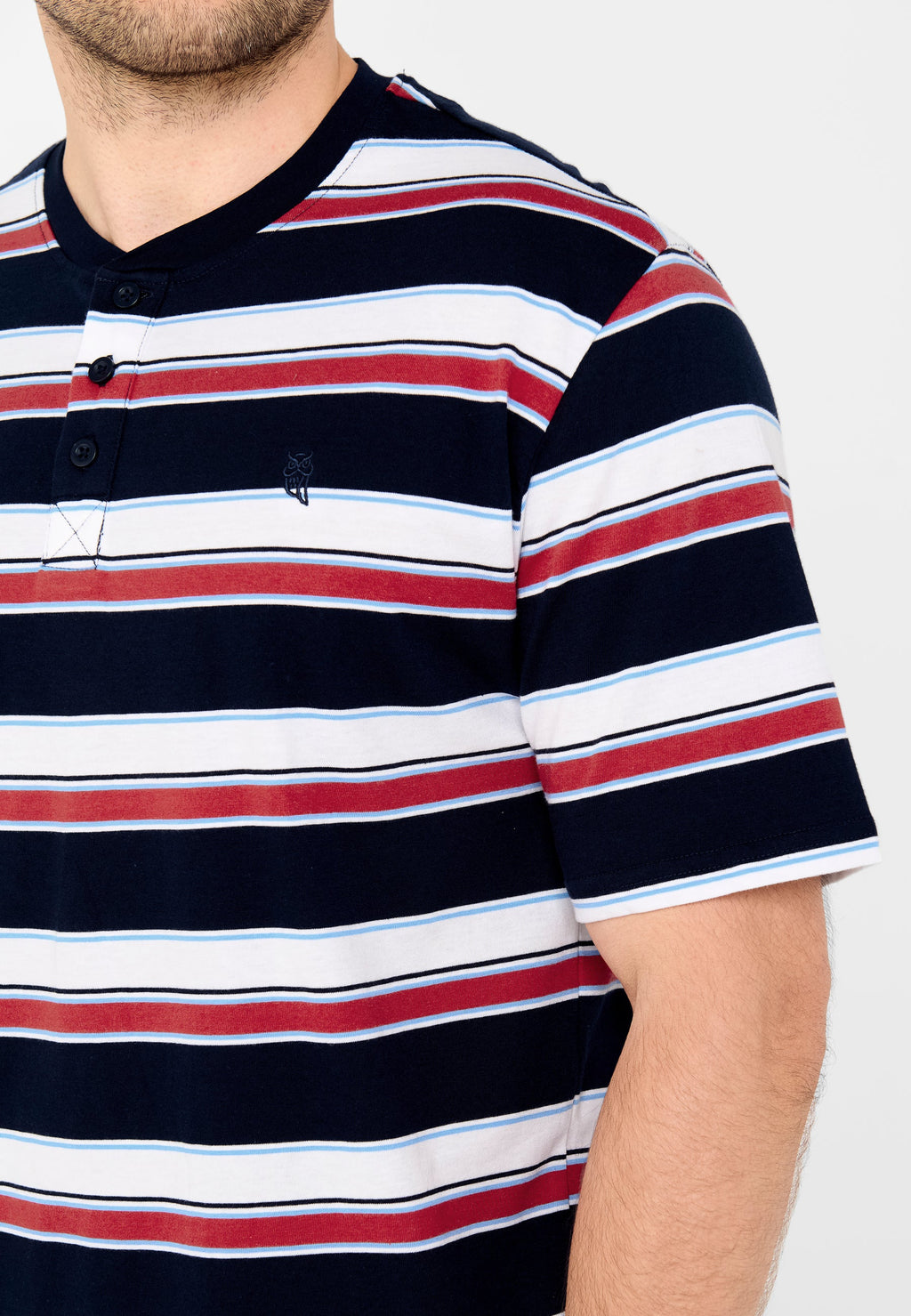 Pijama Hombre Verano Corto Tapeta Algodón Punto Rayas - Rojo 3034_94