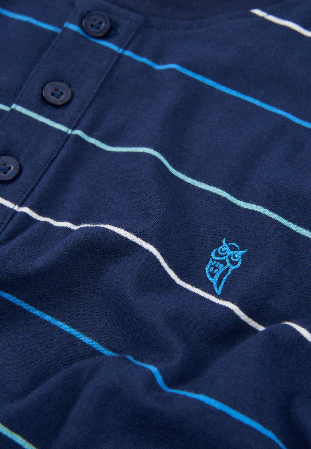Pijama Hombre Verano Corto Tapeta Algodón Punto Rayas - Azul 3040_39
