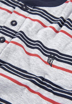 Pijama Hombre Verano Corto Tapeta Algodón Punto Rayas - Gris 3041_20