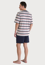 Pijama Hombre Verano Corto Tapeta Algodón Punto Rayas - Gris 3041_20