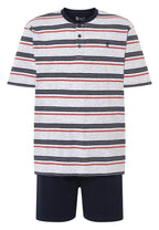 Pijama Hombre Verano Corto Tapeta Algodón Punto Rayas - Gris 3041_20