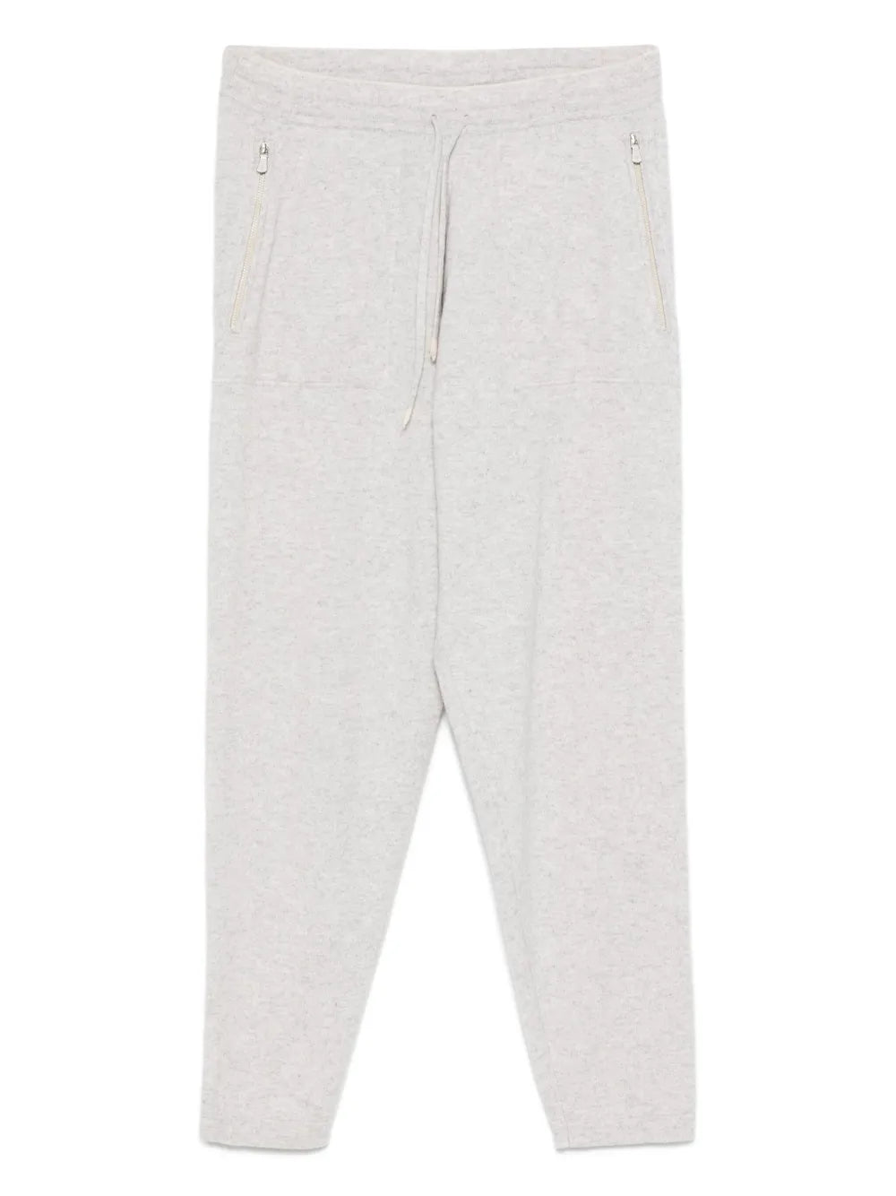 Eleventy Zip-Pocket Cashmere Jogger — light grey