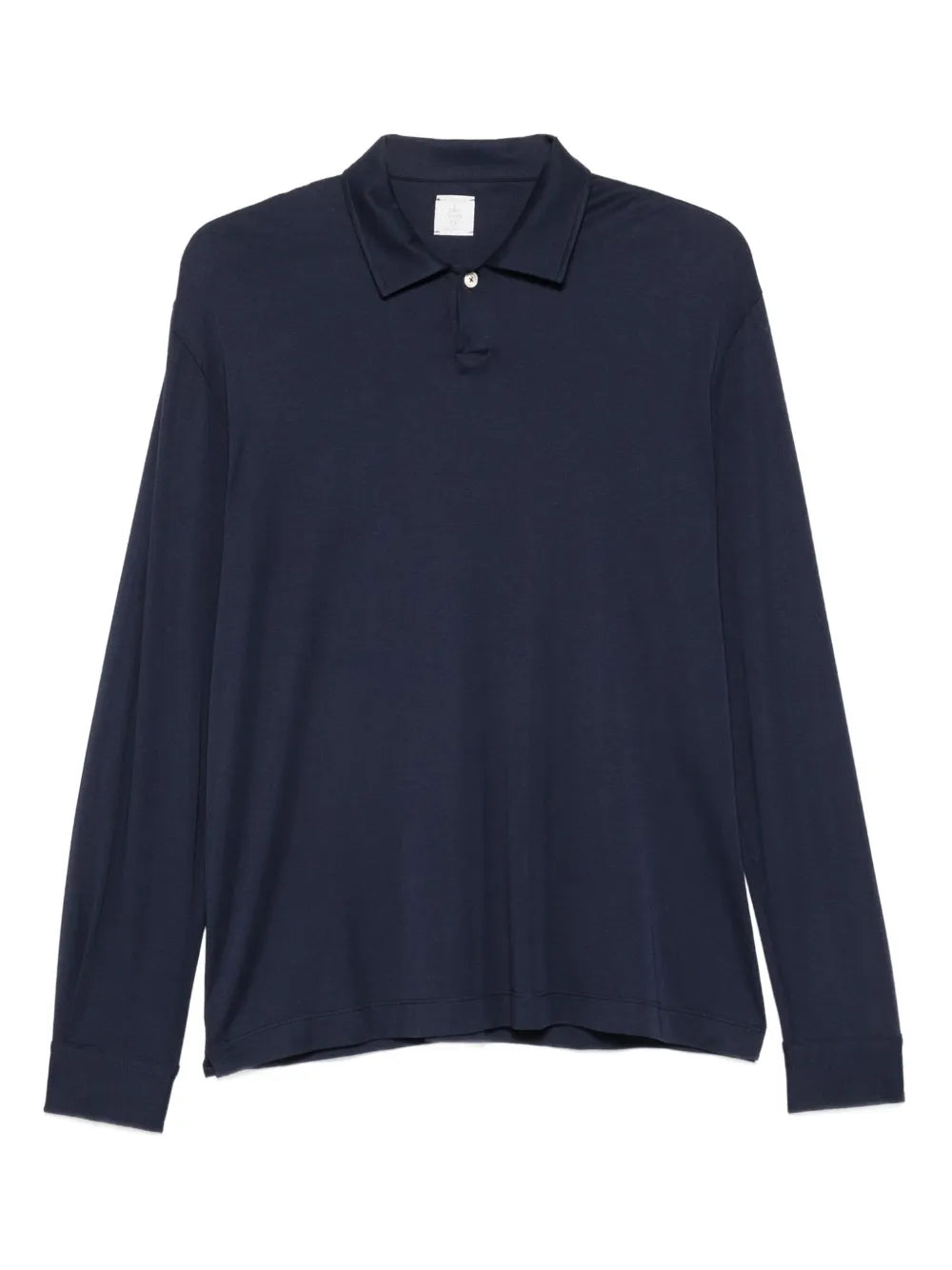 Eleventy Long-Sleeve Polo Shirt — Navy