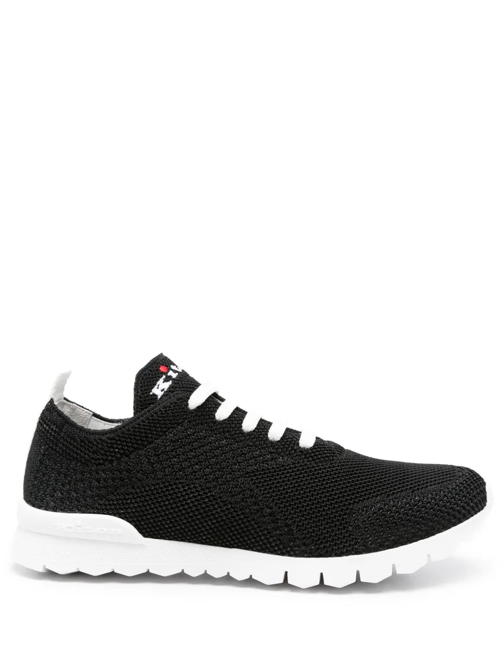 Kiton Knit Low-Top Sneaker — Black