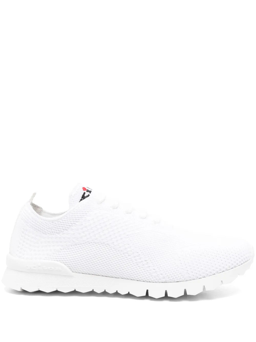 Kiton Knit Mesh Low-Top Sneaker — White