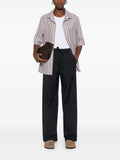 Herno Drawstring Wide-Leg Trousers — Black