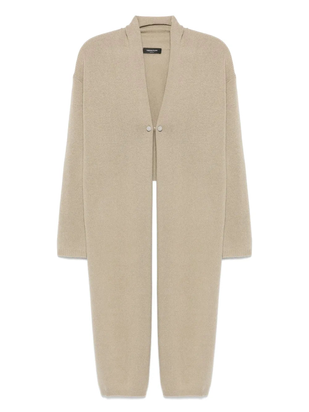 Fabiana Filippi Button-Fastening Cashmere Cardigan — Beige