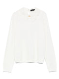 Fabiana Filippi Lace-Trimmed Sweater — White