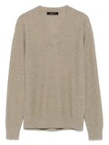 Fabiana Filippi Sequin-Embellished Virgin Wool Sweater — Beige