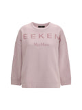 Max Mara Weekend Cotton Jersey Logo Sweatshirt — Pink