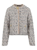 Fabiana Filippi Tweed Gold-Button Jacket — Beige