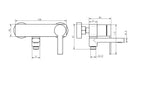 BATHME HB-GR4025B INFINITY B16 Grifo Monomando Baño Ducha Negro Mate
