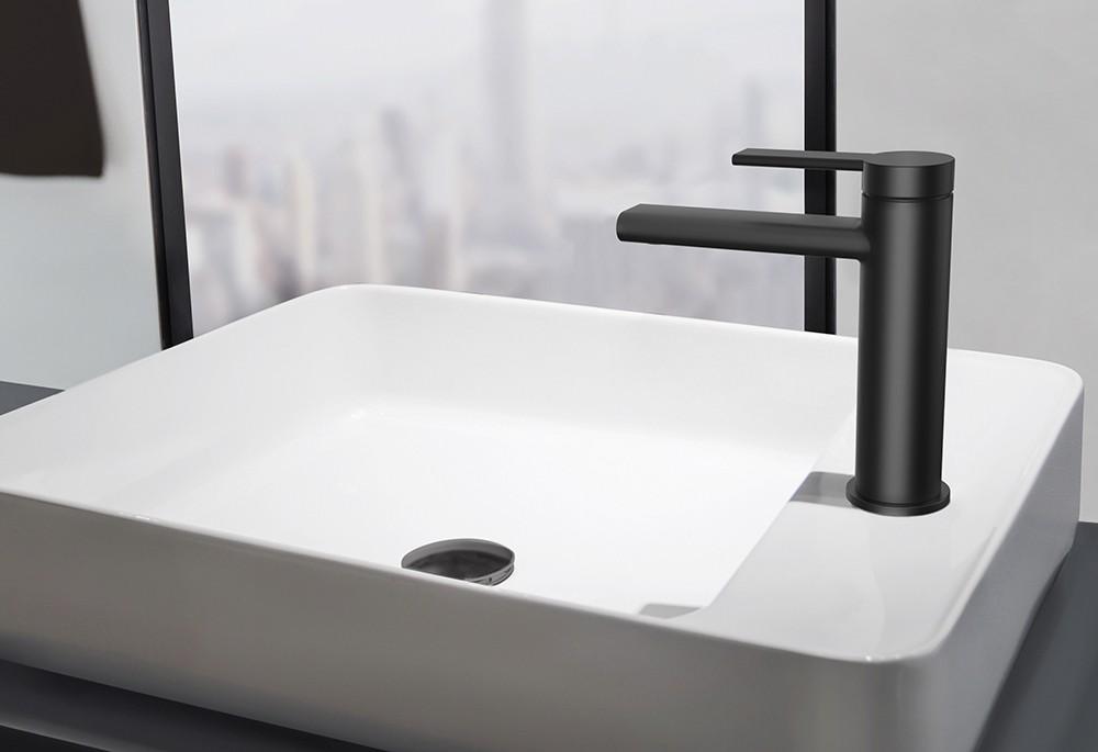 BATHME HBGR4001B INFINITY B16 Grifo Lavabo Negro Mate