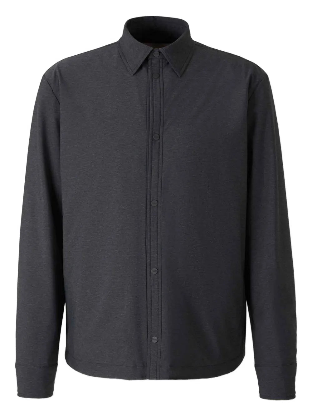 Herno Resort-Style Button-Front Shirt — Dark Grey
