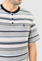 Pijama Hombre Verano Corto Tapeta Punto Rayas - Gris 3081_20