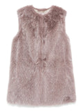 Herno Faux-Fur Sleeveless Vest — Mauve