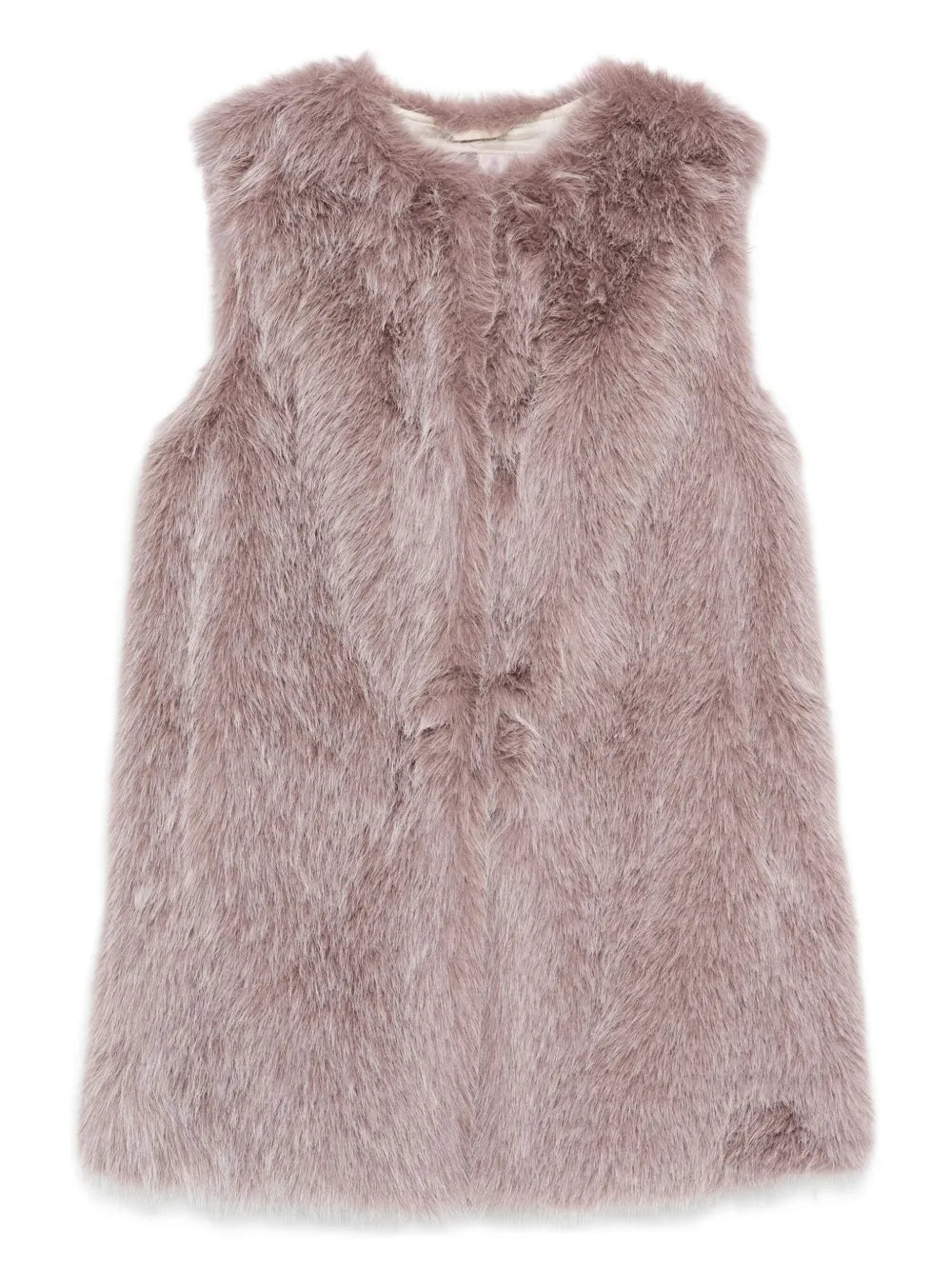 Herno Faux-Fur Sleeveless Vest — Mauve