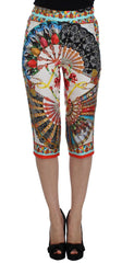 Women's Multicolor Majolica Sicily Silk Pants