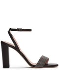 Fabiana Filippi Bead-Embellished Block-Heel Sandal — Black