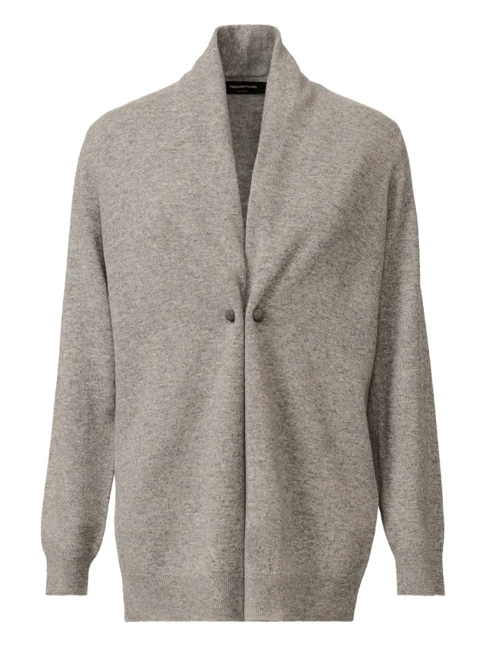 Fabiana Filippi Virgin Wool & Cashmere Blend Cardigan — Grey