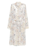 Golden Goose Sequin Floral Shirt Dress — Off-white