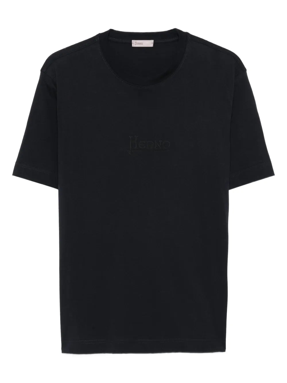 Herno Logo-Embroidered T-Shirt — black