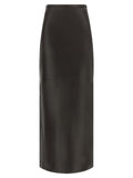 Co Lambskin Pencil Skirt — Black