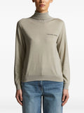 Peserico Zip-Detail Cashmere Turtleneck — Beige