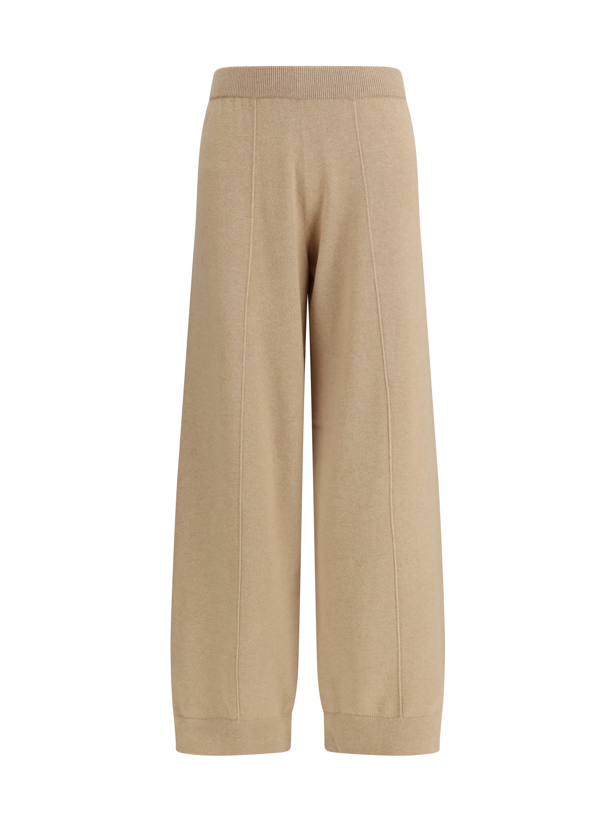 Fabiana Filippi Wool-Silk-Cashmere Blend Trousers — Beige