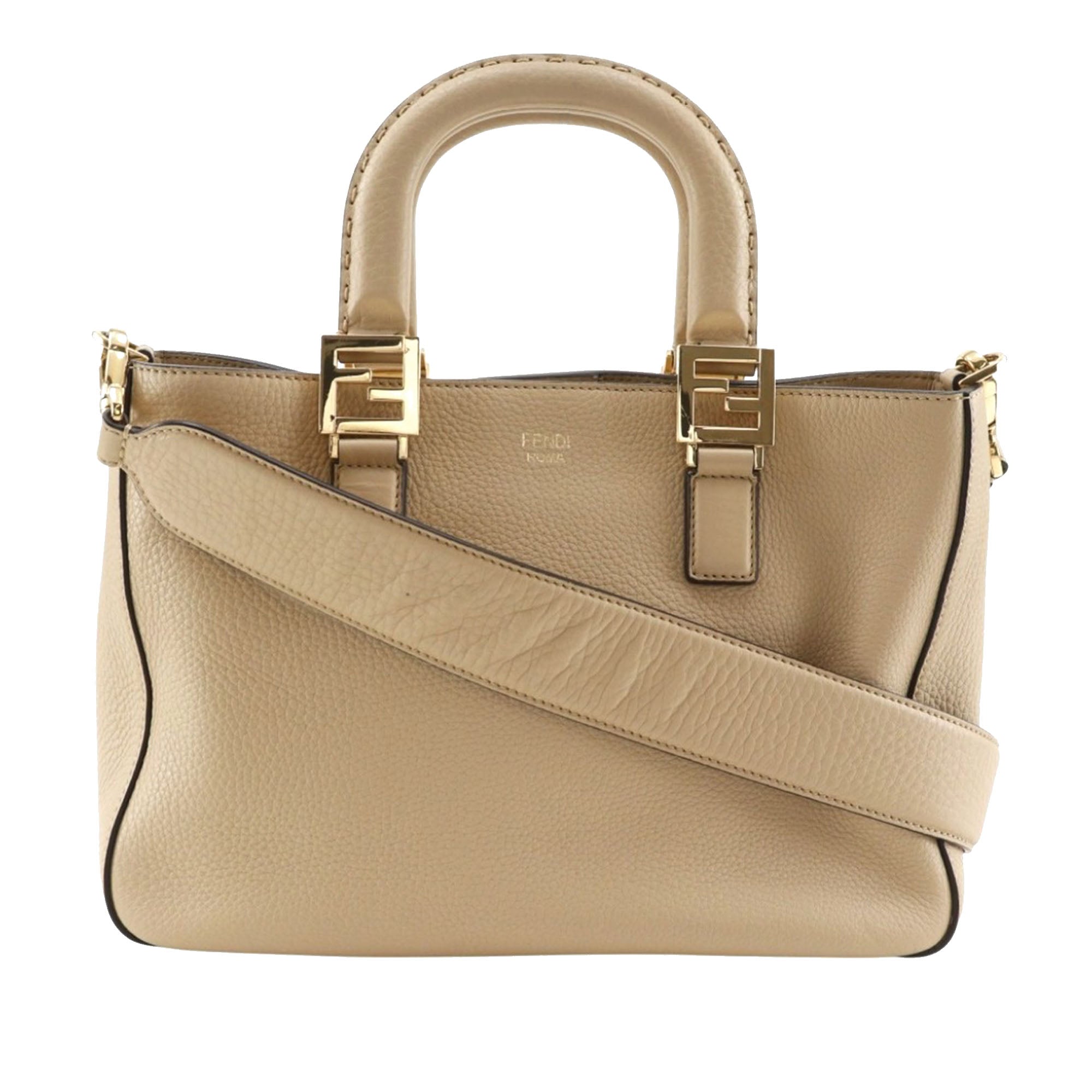 Small Leather Selleria FF Tote