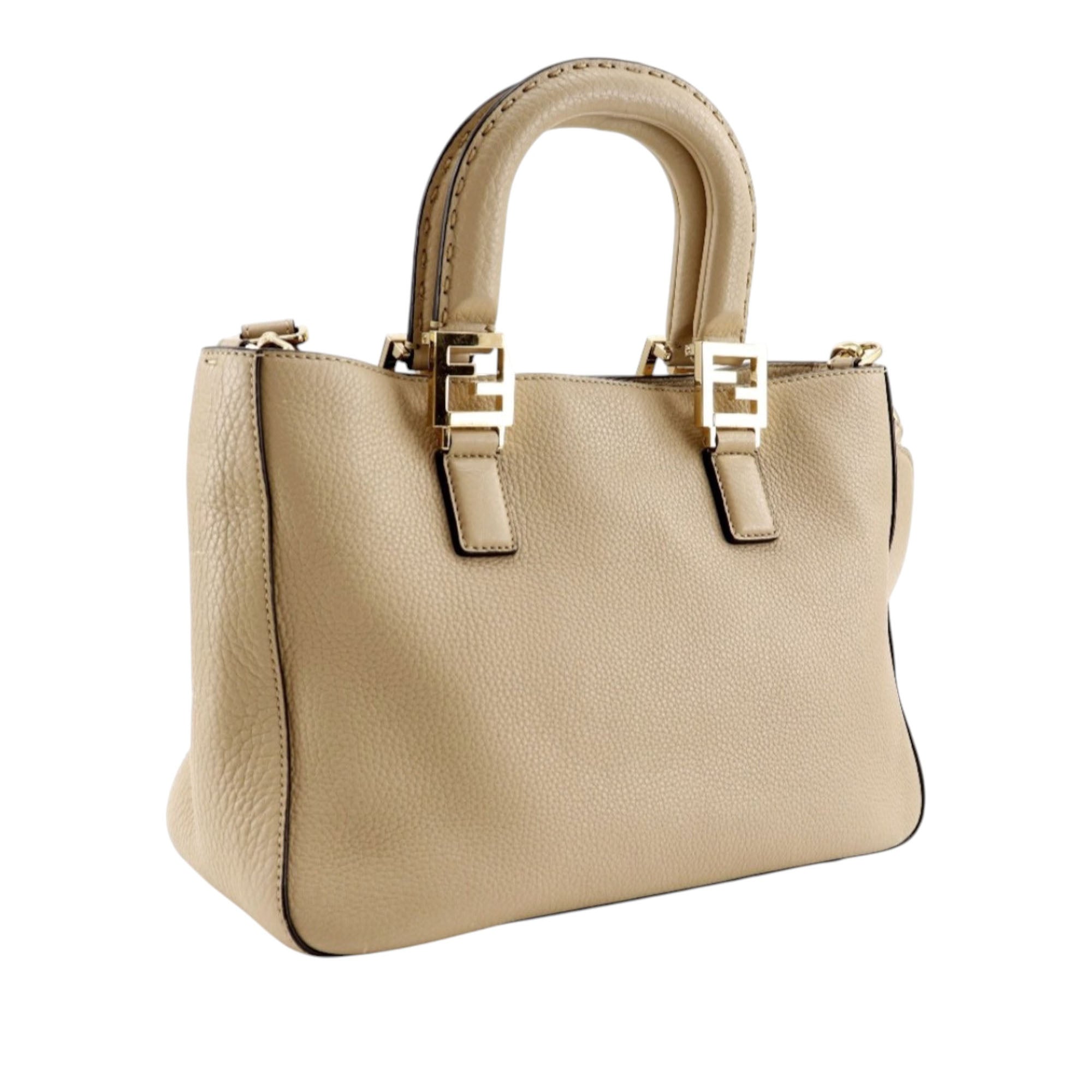 Small Leather Selleria FF Tote